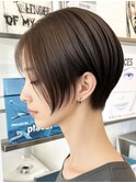 市川ショートヘアショートボブショートカット白髪染めハイライト