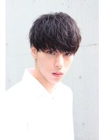 ネイビー(NAVY)&nbsp;スッキリ束感 刈り上げマッシュ