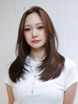 アルバム 池袋(ALBUM)&nbsp;小顔ロングダブルカラー韓国ヘア顔周りレイヤー_ba560791