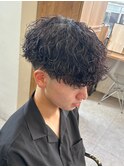 スペインカール/スパイラルパーマ/波巻きパーマ/フェード/メンズ