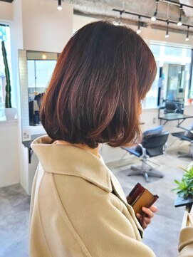 エイス 梅田 中津(Ace) ナチュラルボブ　マロンブラウン