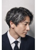 メンズ　40代　ミディアムヘア