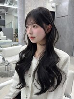 キティー サカエ(kiti SAKAE) 小顔 ロング レイヤーカット ハッシュカット ブルーブラック