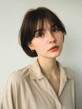 シェル 吉祥寺(shell) くびレイヤーエモージュグレージュカラーくびれショート/吉祥寺