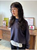 ロングパーマ　カーリーヘア　レイヤーパーマ　スパイラルパーマ