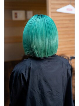 ヘアーメイク ダンス(hair make DANCE) ミントグリーン ブリーチムラ修正