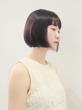 ジェムヘアスタジオ 平塚西口店(Gem Hair Studio) Gem Hair Studio 姉崎　ミニボブ/ダークチェリー