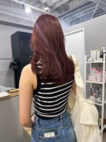 カミエ(kamie) ピンクのセミロングで作る大人っぽい透明感