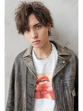 オースティン 門前仲町(AUSTIN) ツイストパーマ七三オールバックマッシュウルフスリークショート