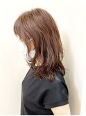 【パーマ】鎖骨レングスのナチュラルパーマデザイン