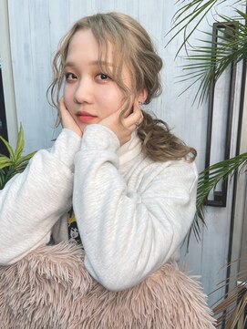 カルフール オハナ せんげん台西口店(Carrefour OHANA) ダブルカラー/ミルクティーベージュ/ケアブリーチ/透明感