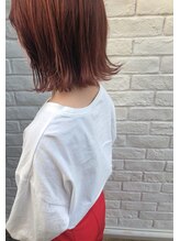ソラ ヘアデザイン(Sora hair design) オレンジピンク＊おしゃれボブ