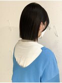 "久保田"切りっぱなしボブ結べるボブ暗髪ボブ耳かけ