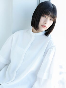 マカロン 白河店(macaron) 厚めバング×ナチュラルストレートボブ