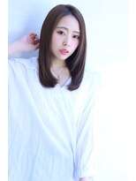 オーロ 西宮店(ORO)&nbsp;艶ダークブラウン　ストレートミディアム