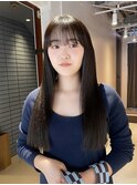 【中澤彩乃】オリーブグレージュフルバングワイドバング透明感