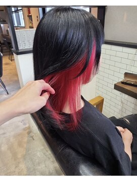 トイロ(toilo) インナーカラー インナー赤 デザインカラー