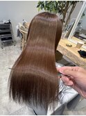 髪質改善トリートメントミルクティーベージュカラーくびれヘア