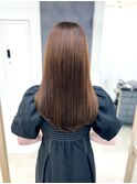 髪質改善　艶髪　ストレート　縮毛矯正　暗髪　韓国風　ロング