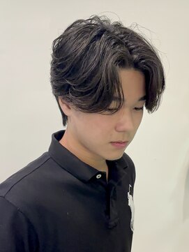 ビューエヒメ(VIEW EHIME) 韓国風センターパートシースルーバングメンズ透明感カラー