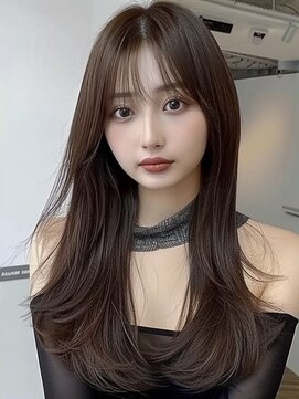 レヴ 草加店(LEV.) 前髪 アンブレラカラー こなれミディ イメチェン ウェーブパーマ