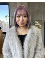 テトヘアー(teto hair)&nbsp;パープルカラー ハイトーンカラー ボブカラー