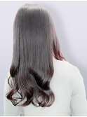 大人可愛い髪質改善カラーグレージュ毛先パーマ透明感