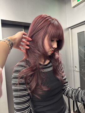 ペレ 渋谷(PELE) ホワイトグレージュ/デジタルパーマ/チェリーブラウン/渋谷