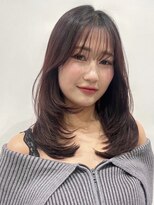 ポイントファイブバイソレイユ 藤沢店(.5 by SOLEIL)&nbsp;ロングシースルーバング顔周りレイヤー韓国風シャギーレイヤー