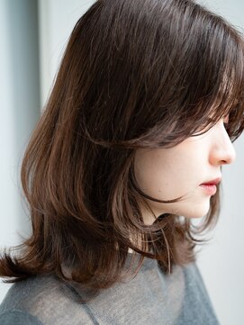 エインアンリー 表参道(AIN.ANLY.) ◯耳かけボブパーマオリーブベージュボブウェーブミディアム小顔