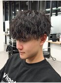 シャドウパーマメンズカットスパイラルパーマツイスパ波巻き