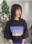 【モードなお洒落】鎖骨レングス黒髪ウルフレイヤー