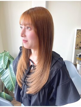 エアージーモ 門司店(AIr G mo) レイヤーカット顔まわりストレートレイヤーカット北九州