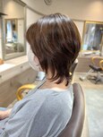 30代40代50代◎小顔ショートウルフ×前髪あり