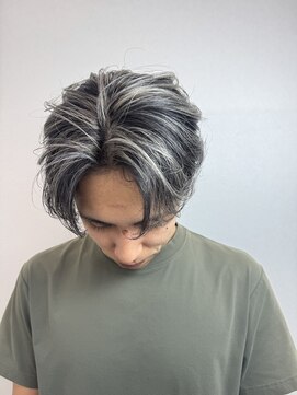 ステージ(STAGE) シルバーメッシュ メンズハイライト センターパート