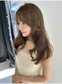 小顔美人レイヤーカット×ナチュラルグレージュ30代40代50代