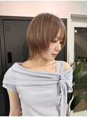 【ミルクティーベージュショートウルフ】