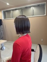 ジジ インターパーク 宇都宮(Gigi) 切りっぱなしボブ/ボブ/オリーブベージュ/透明感カラー