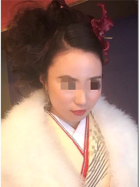 蒲田abilityhair　成人式・大人可愛いフラワースタイル