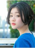 センシュアルショート/エッジショート/前下がりボブ丸みショート