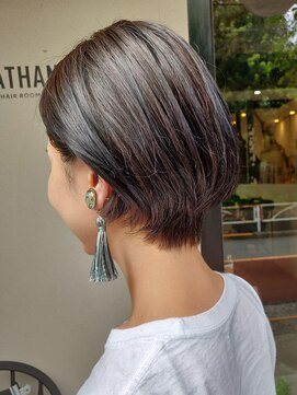 ナタン 自由が丘(NATHAN) フェザーバング×こなれヘア×ウェットヘア