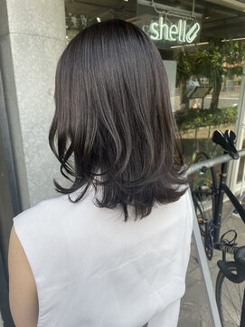 シェル 吉祥寺(shell) グレージュカラー/ボブウルフ/黒髪/ココアベージュ