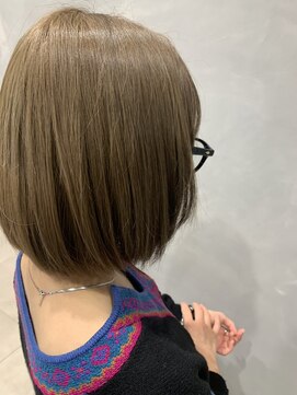 ナンバー 大分中央町店(N°) 【シノハラ】@number_nao 黒染めから可愛くオリーブベージュ♪