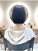 ボブカット　丸みボブ　酸性ストレート