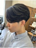 センターパート波巻きパーマスパイラルパーマツイストスパイラル