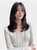 レイヤーロング美髪くびれワンカールシルキーグレージュ