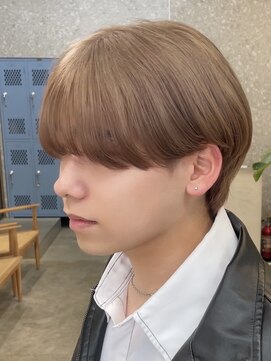 サンクプロジェクト(cinq PROJECT) メンズブリーチカラーシースルーマッシュ韓国風センターパート