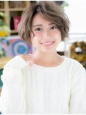 斜めバングハイライト小顔抜け感ショートボブh3戸頭20代30代40代
