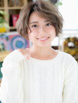 カバーヘア イヴ 戸頭店(COVER HAIR EVE)&nbsp;斜めバングハイライト小顔抜け感ショートボブh3戸頭20代30代40代