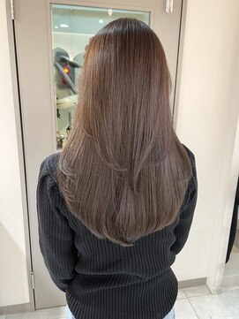 キャンバス バイ ネオリーブ 横浜西口(Canvas by neo.) ストレートワンカール韓国ヘアアッシュブラウン【横浜】